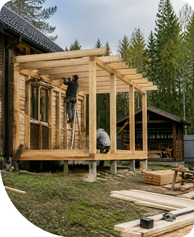 Строительство пристроек и построек на участке в Переславле-Залесском